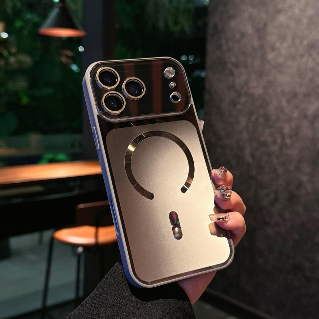 Эстетичный Люксовый Чехол с Магнитной Зарядкой MagSafe для iPhone 17 16 15 14 Pro Max Матовый Стекло Цветной Магнитный Жесткий Чехол