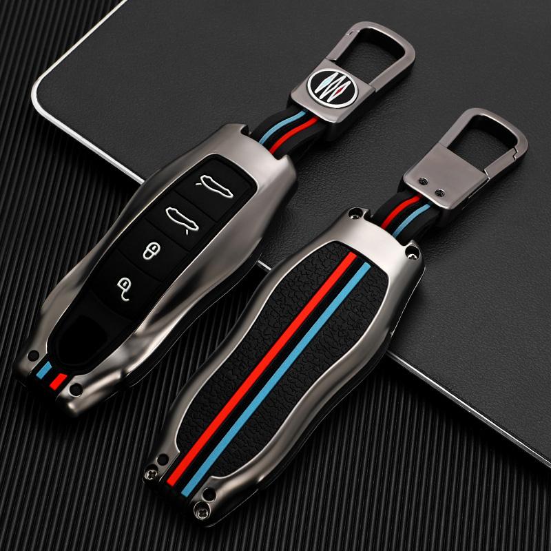 Zinc Alloy Car Key Case Cover Fob For Porsche Cayenne 958 911 Lepin 996 Macan Boxster Panamera 997 944 924 Panamera 718 971 9YA