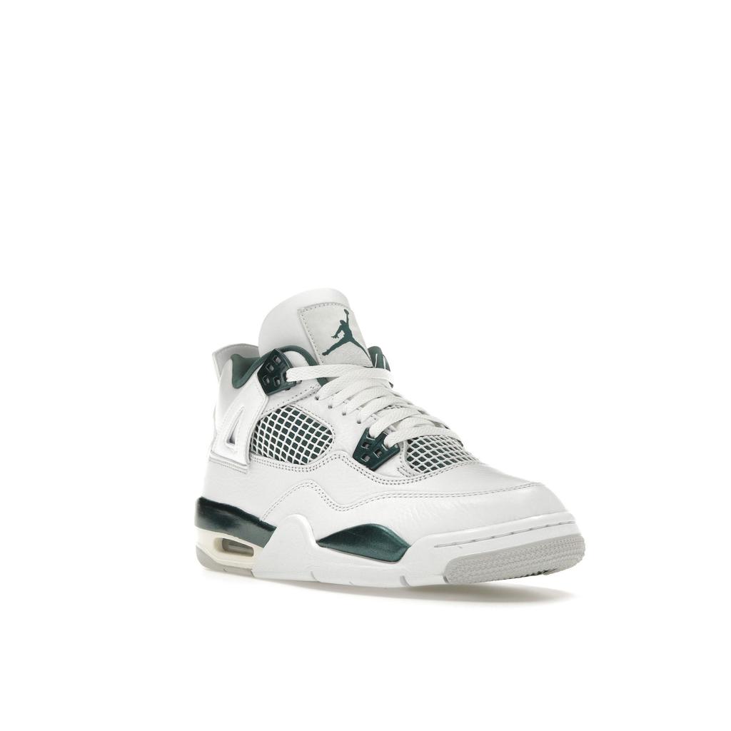 Детские кроссовки Air Jordan 4 Retro GS Oxidized Green белые нейтрально-серые FQ8213-103
