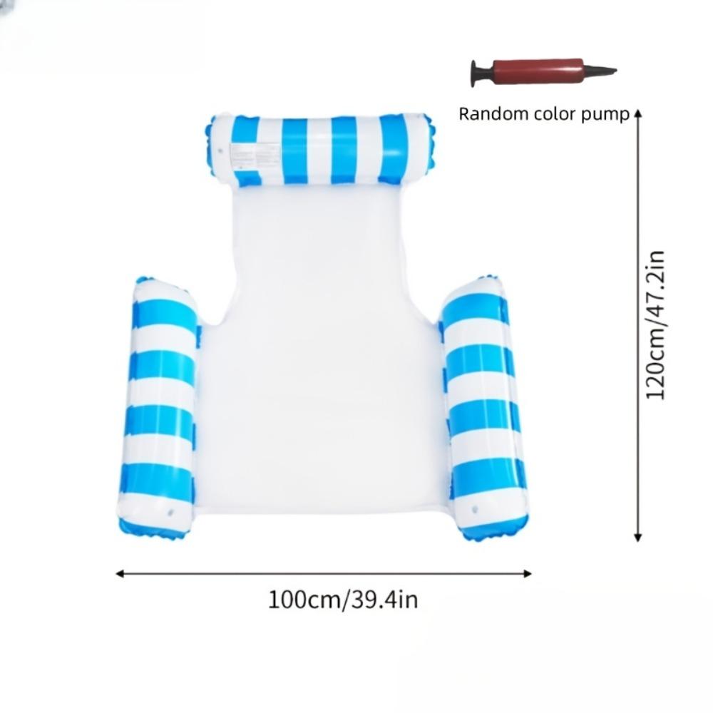 1pc Tube Inflatable Floating Bed-Portable Foldable PVC Pool Float for Adults,Durable Outdoor Water Relaxation for Home&Vacations