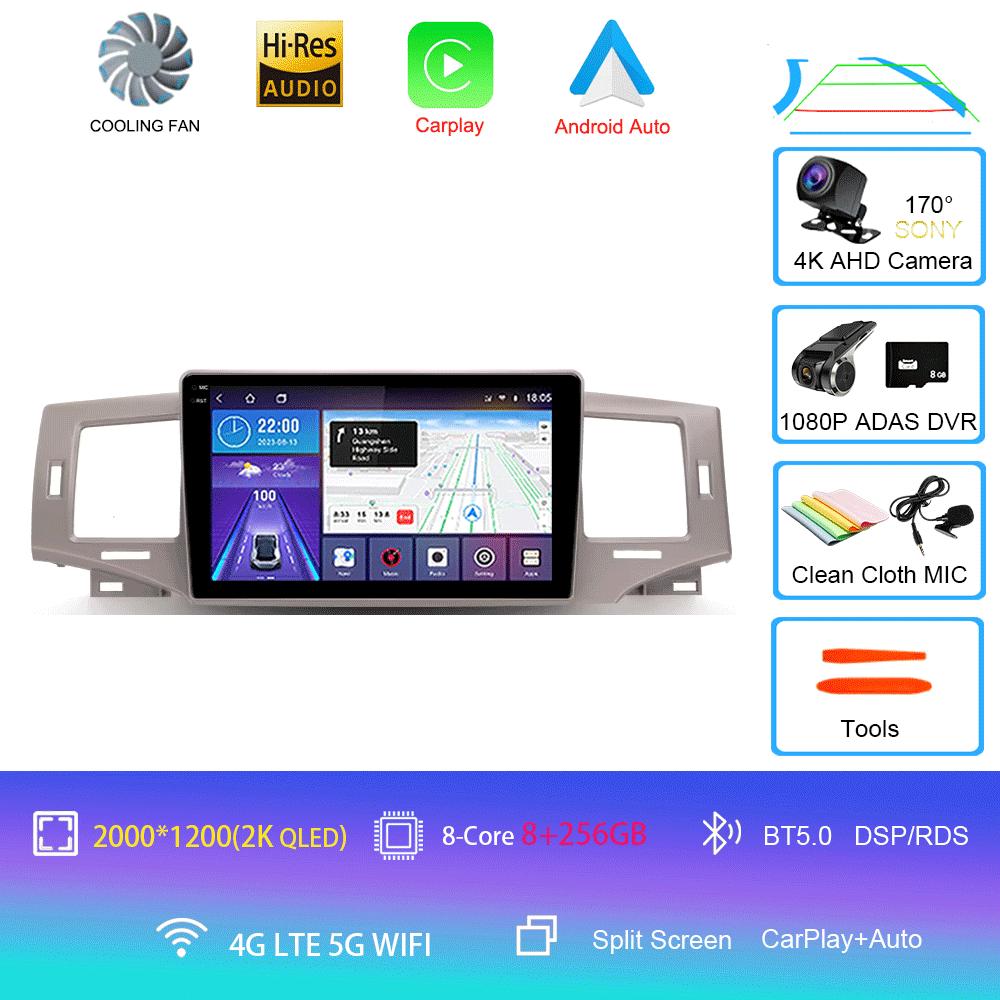 Автомобильный радиоприемник Android 14 Carplay Auto Multimedia Player для Toyota Corolla 9 E120 2004-2006 WIFI+4G Автомагнитола Стерео 2din Головное устройство