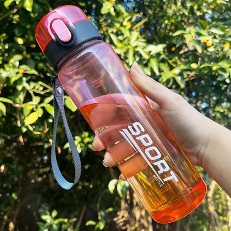 Gradient Sports Water Bottle with Easy-Carry Strap, Leak-Proof PC Material, BPA-Free, Ideal for Gym, Hiking, Blue 32oz/1L