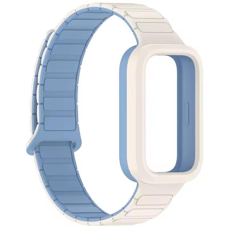 Магнитные ремешки для часов Xiaomi Mi band 9 active Sport Силиконовый браслет pulseira correa для Xiaomi Redmi watch 3 Аксессуары