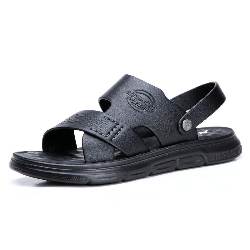 Мужские сандалии от производителя 2025 года, летние, новые, с мягкой подошвой, нескользящие, для вождения, двойного назначения, повседневные, пляжные тапочки