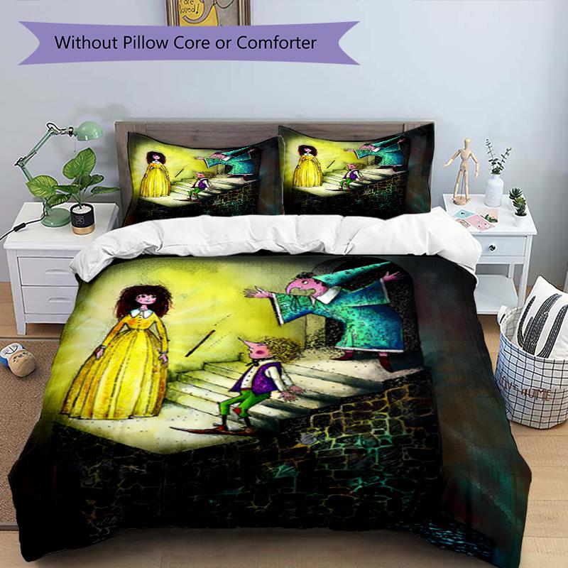 3pcs Duvet Cover Set (1*Duvet Cover + 2*Pillowcase, Without Core), Der Rauber Hotzenplotz Print Bedding Set, Bedroom Decor, All‑Season, Birthday Gift