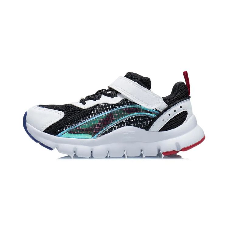 Li Ning Kids Aurora Wind V2 Velcro Comfortable Trendy Non-Slip Shock Absorbing Wear-Resistant Rebound Breathable Sports Casual Shoes YKNR096-1