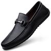 Fashion High Quality Men Casual Leather Loafers Flat Designer Casual Business Office Formal Shoes New Soft Bottom Antiskid Walking Shoes