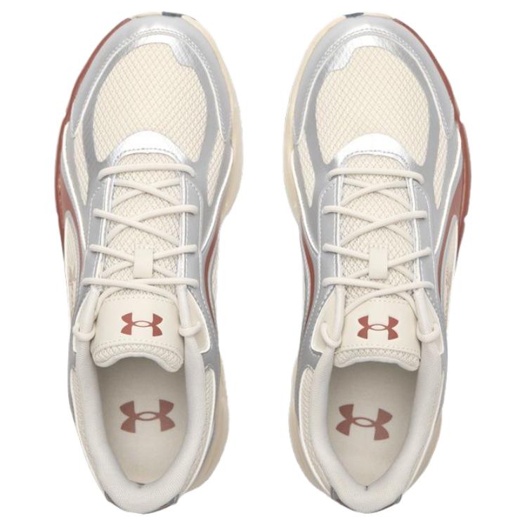 Under Armour Дышащая Повседневная Обувь Унисекс Бежевые Серебристые Кроссовки 6010491-110