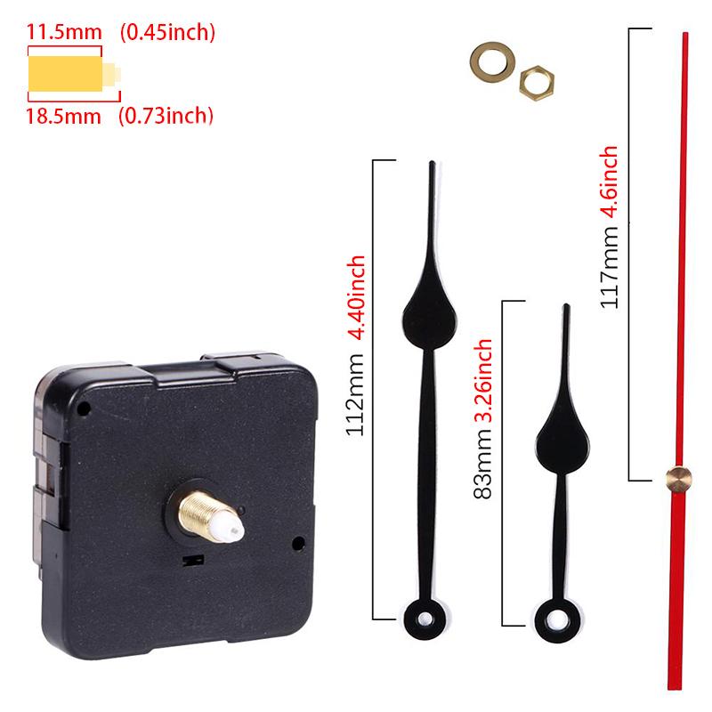 Часовой механизм Бесшумный кварцевый механизм Машинка Настенные стрелки Указатели Набор Часовой механизм Настольный Длинный вал DIY Часы Запчасти для ремонта