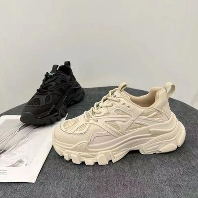 Женские кроссовки «папины кроссовки» новая мода осень платформа увеличение высоты в 2025 черные кроссовки женские популярные повседневные спортивные кроссовки