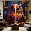 2pcs  Set HD Owl In the Forest Decorative Curtain Color Tie Digital Printed Curtain Home Decoration Style Decoration Living Ro
