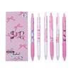 6pcs Luminou Study Pen Featuring Ergonomic Grip and Decorative Ribbon Trim