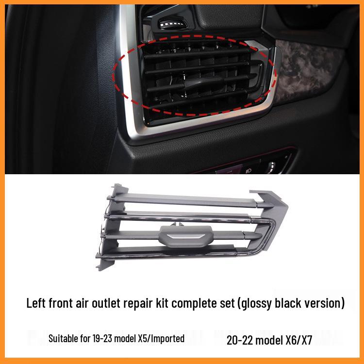 BMW X5/X6/X7 G05/G06/G07 Center Console Air Outlet Repair Kit - Silver Edge Style