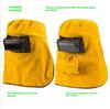 Dimming Weld Mask: Two-Layer Cowhide Protective Hood with Glass Cap