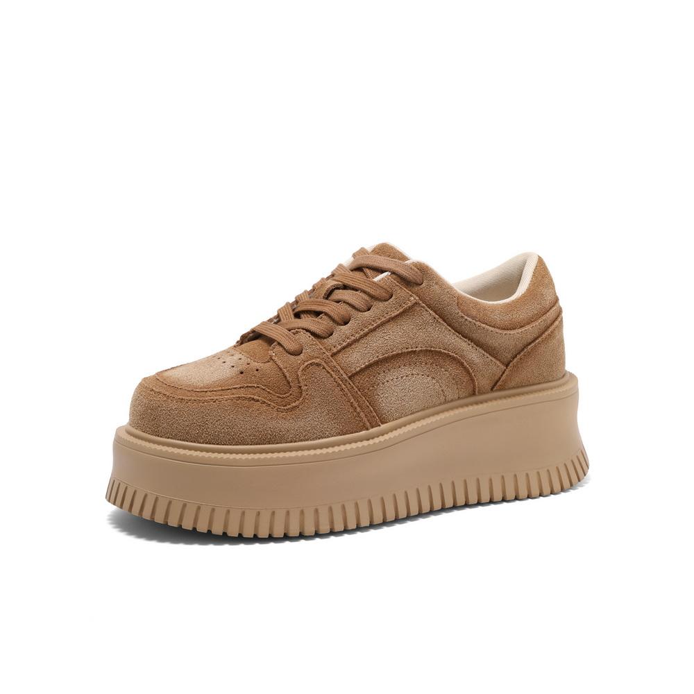 Belle height increasing thick soled board shoes for women's 2025 spring new fashion casual shoes