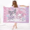Детское пляжное полотенце Sanrio, мягкое, быстросохнущее и впитывающее, для плавания, спорта, ветрозащитная накидка-халат, портативное
