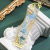 Hollow Metal Bookmark Oil Painting Pagination Mark Multifunctional Book Page Marker  Gifts