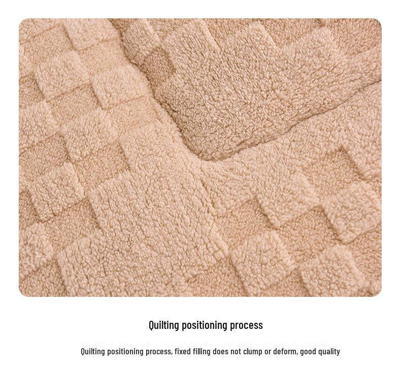 Утолщенное зимнее одеяло из овечьей шерсти и кораллового флиса – Теплое хлопковое постельное белье для односпальной кровати в общежитии