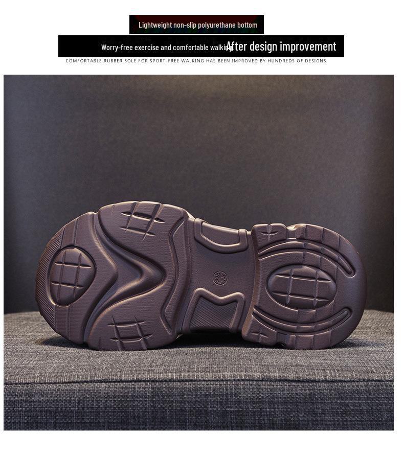 Весна 2025 г. Модные женские туфли Daddy на платформе, увеличивающие рост - повседневная модная спортивная обувь