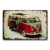 Кемпинг Автомобиль Пляж Лето Мир Автобус Винтаж Жестяная Вывеска Металлическое Украшение Плакат Табличка Бар Гараж Дом Настенная Тарелка Художественные Вывески Декор