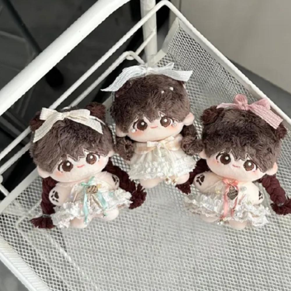 Bow Knot Doll Clothes Outfit Suit Doll Dress Up Set 10cm Cotton Doll Clothes Children's Gift