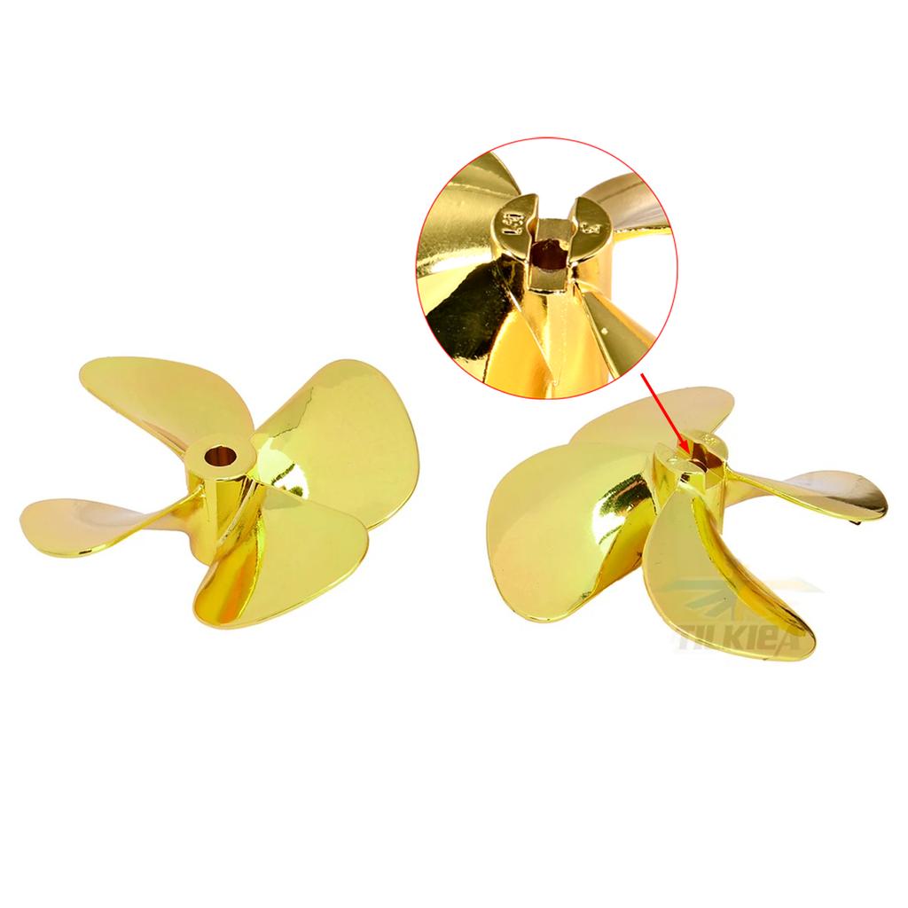 1pc Rc Boat 4 Blades Metal Propeller 4mm Dia 55/60mm Zinc Alloy Screw For 4mm Prop Shaft Rc Bait Boat