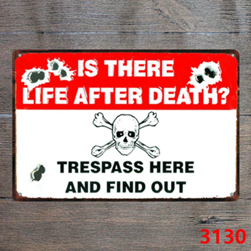 Custom Gun Humor Tin Sign for Restaurant, Bar, or KTV Decor