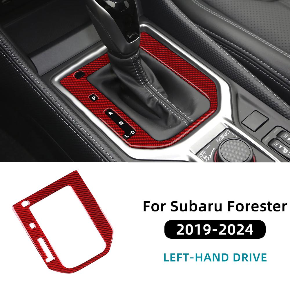Для Subaru Forester 2019 2020 2021 2022 2023 2024 Наклейка из настоящего мягкого углеродного волокна LHD RHD Автомобильная рамка панели переключения передач