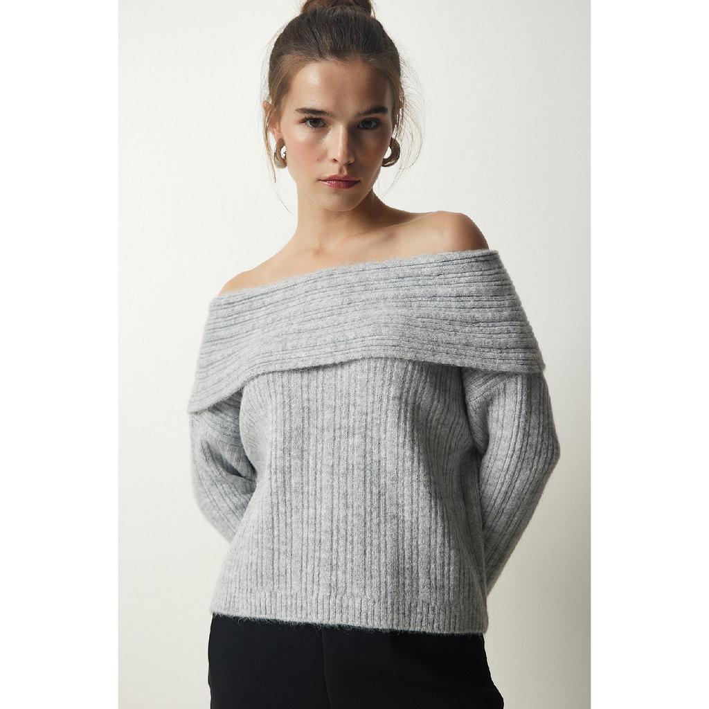 Женский красный трикотаж с воротником Мадонна Pf00049