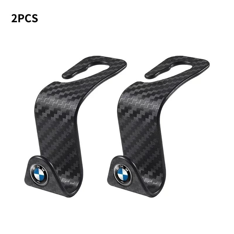 UCK2 2025 Hot 4pcs Carbon Fibre Car Rear Seat Hook Hanger Storage Organizer Hooks for BMW E46 E85 E60 F10 E39 F30 E36 F20 E87 E90 E70