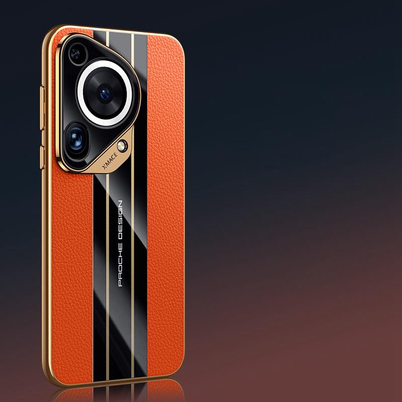 Роскошный чехол из натуральной кожи для Huawei Pura 70 Ultra P70 с покрытием ПК, защитный чехол для камеры телефона для Huawei Pura 70 Pro