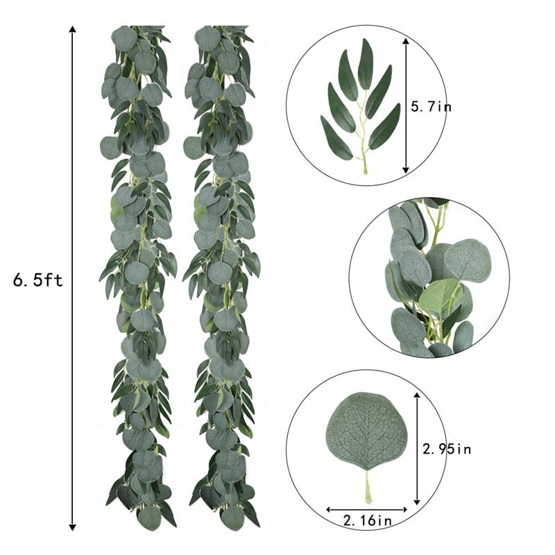 2 м подвесная эвкалиптовая гирлянда искусственные растения лоза лист ивы ротанг сад домашний рождественский декор