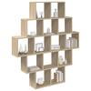 Wall Shelf Sonoma Oak 120 x 20 x 136 cm Engineered Wood