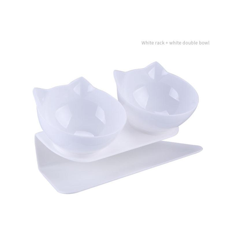 Одинарная/двойная миска с кронштейном и наклонной конструкцией для еды и воды, корма для домашних животных и поилок