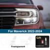 Защитная пленка для фар автомобиля для Ford Maverick 2026-2026 Дымчато-черная, предварительно вырезанная, антицарапающая, глянцевая виниловая пленка для оклейки
