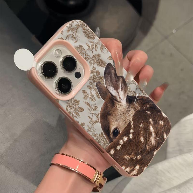 Милый маленький олененок Чехол для телефона Для iPhone 11 13 12 Pro 14 16 Plus 15 Pro Max Чехол 17Air Чехол Силиконовый Ударопрочный Мягкая Крышка Чехлы