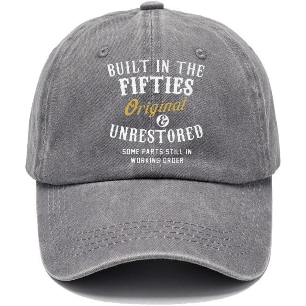 Сделаны в пятидесятых Все детали все еще в рабочем состоянии Классические Бейсболки с принтом Шляпы для Унисекс Женщин Один Размер