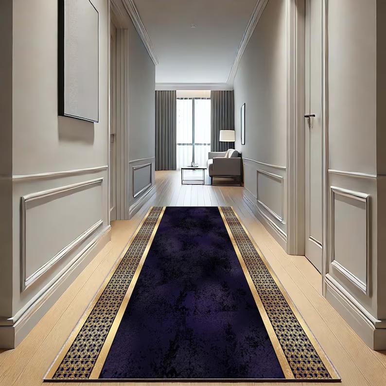 Modern Wave Pattern Carpet Mat Rug Home Decoration Minimalist Style Floor Area Rug Hallway Corridor Long Design Bedroom Decor