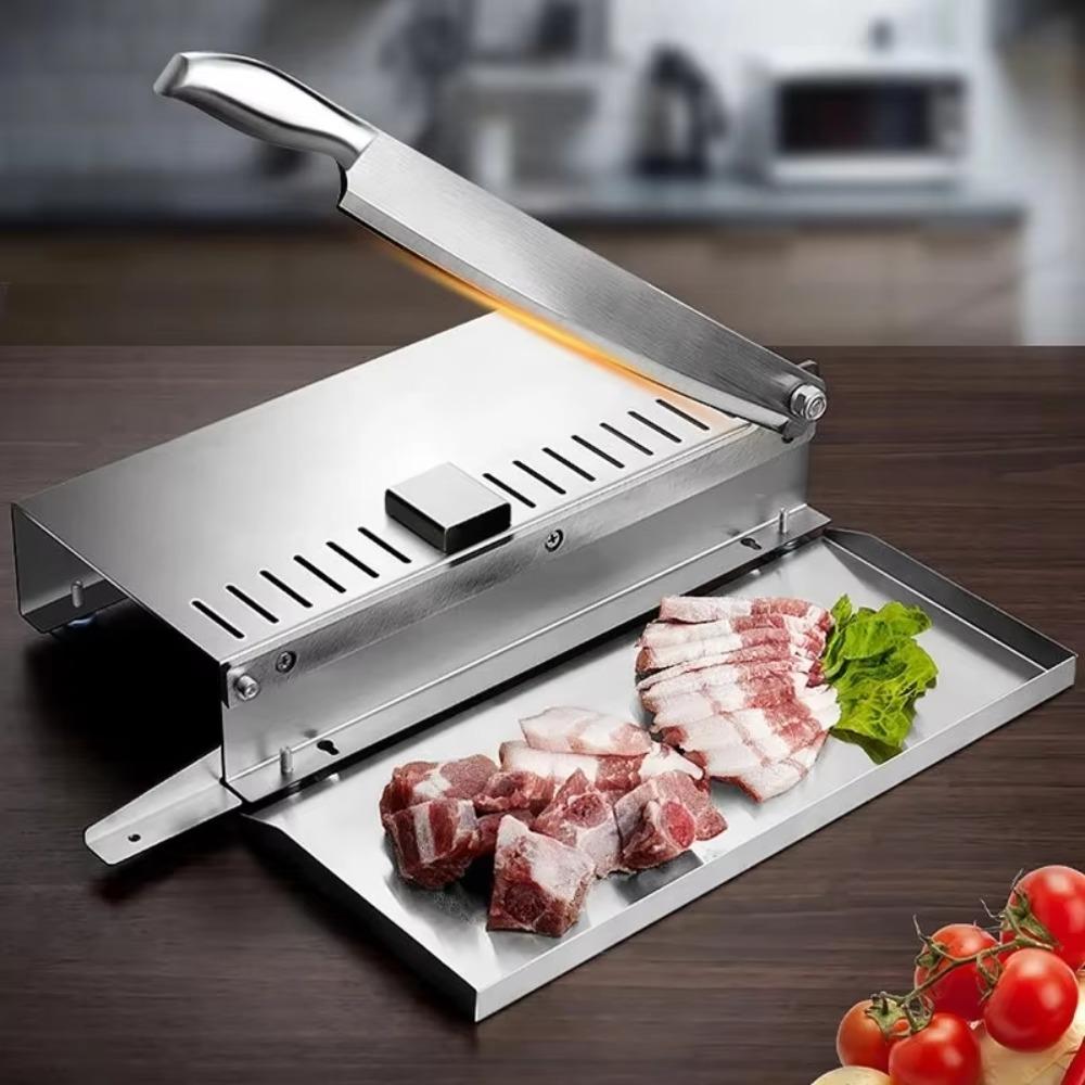 Manual Meat Slicer Stainless Steel Mutton Rolls Cutter Household Bone Cutting Machine  Rib