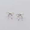 Lovely Special Ribbon Silver Earrings