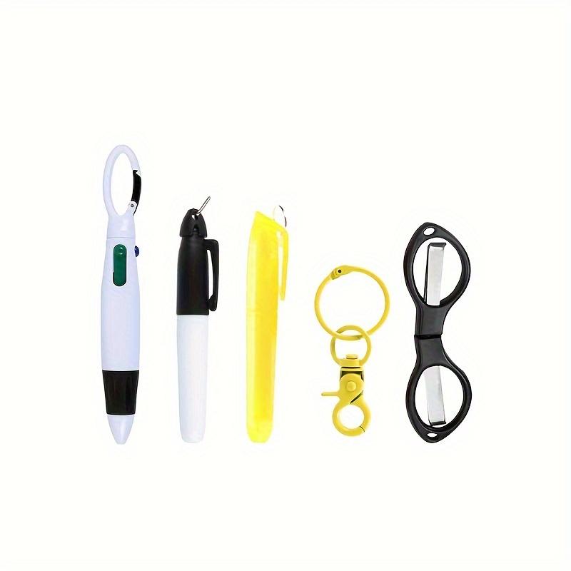 Nurse Badge Pen Tool Set, 1 Set Retractable Ballpoint Pen with Mini Folding Stainless Steel Safety Scissors for Nurse Doctor Daily Use