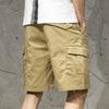 Men's Summer Cargo Shorts Casual Cotton 5-Inch Inseam Loose Fit Streetwear Ins Branded
