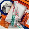 Women 100% Mulberry Silk Scarf for Hair Strip Silk Ribbon Small Neck Scarves Bag Handle Ribbon Scarf Kerchief Ladies Hair Band