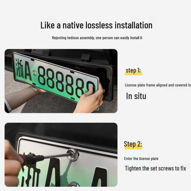 Tesla Model Y/3 Floating License Plate Frame Kit (25 Updated Models)