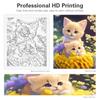 Рамка для рисования по номерам для взрослых, кошки и цветы, животные, раскраски по номерам, стартовые наборы для дома, настенный художественный декор 40x50