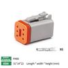 5/10/100 Sets Deutsch Type Connector Male Female Waterproof DT Connectors 6-Pin Dt04-6p Dt06-6s ,Sealable,6 Position