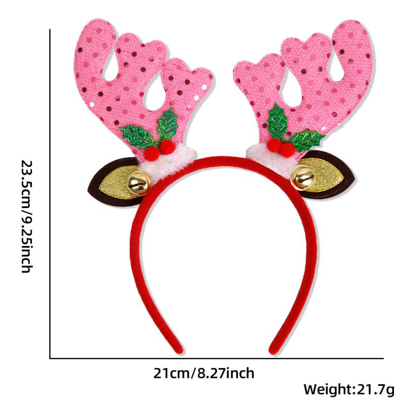 Мультяшный рождественский головной убор милый оленьи уши рога шпильки заколки Санта-Клаус снеговик повязка на голову веревка для волос детский головной убор