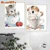 Безрамные милые животные, наборы для рисования по номерам «сделай сам», подарок на холсте, картина для дома, настенная художественная картина, картина «сделай сам», домашнее искусство