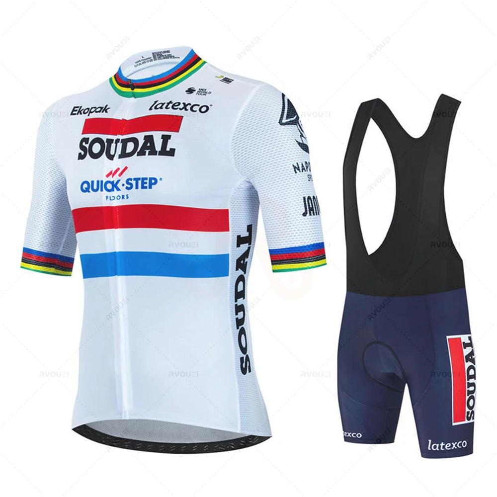 2026 Lidl Soudal Quick Step Летняя Велосипедная Майка Mtb С Коротким Рукавом Велосипедный Комплект Комплект Велосипедных Шорт MTB Ropa Ciclismo Велосипедные Рубашки Maillot