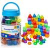 Kids Montessori Colorful Transparent Letters Numbers Set Sensory Activity Math Learning Counting Toy Education Teaching Aids